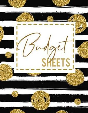 Budget Sheets: Monthly Budget Tracking with Guide with List of Income, Monthly - Weekly Expenses and Bill Payment Tracker Gold Coin D by Simon Smart