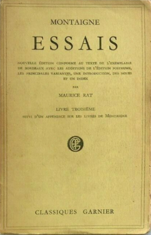 Essais, livre troisième by Michel de Montaigne, Michel de Montaigne