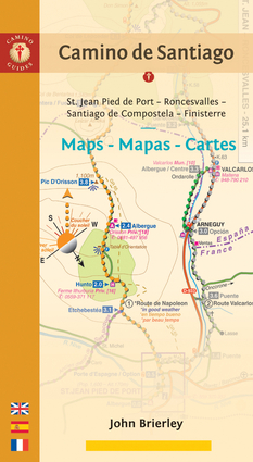 Camino de Santiago Maps - Mapas - Cartes: St. Jean Pied de Port - Roncesvalles - Santiago de Compostela - Finisterre by John Brierley