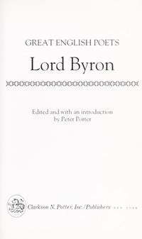 Lord Byron: Great Poets Series by Peter Porter, Lord Byron