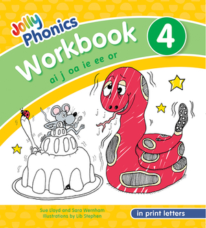 Jolly Phonics Workbook 4: In Print Letters (American English Edition) by Sara Wernham, Sue Lloyd