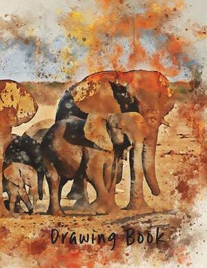 Drawing Book: Elephants 8.5x11 by Marian Blake