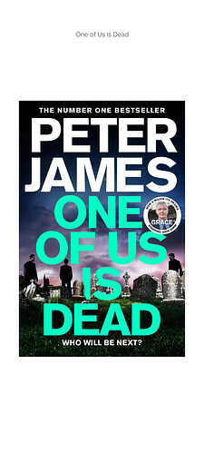 One of Us Is Dead by Peter James