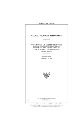 Global security assessment by Committee on Armed Services (house), United States House of Representatives, United State Congress