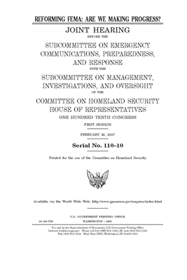 Reforming FEMA by United States Congress, United States Senate, Committee on Homeland Security (senate)