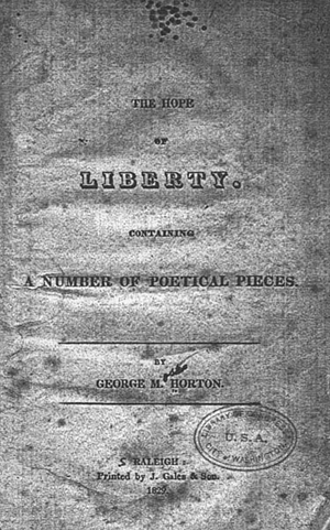 Hope of Liberty by George Moses Horton