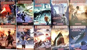 I Survived Pack Set of 10 Books, Destruction of Pompeii, Japanese Tsunami, Sinking of the Titanic, Shark Attacks, Hurricane Katrina, Bombing of Pearl Harbor, San Francisco Earthquake, Attacks of September 11, Battle of Gettysburg, Nazi Invasion by Lauren Tarshis