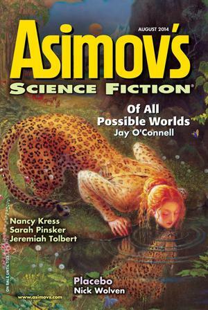 Asimov's Science Fiction, August 2014 by Paul Di Filippo, Robert Silverberg, Sheila Williams, Steven Wittenberg Gordon, Jeremiah Tolbert, Peter Payack, Danny Adams, Nancy Kress, Jay O'Connell, Doug C. Souza, James Patrick Kelly, Geoffrey A. Landis, Karin L. Frank, Erwin S. Strauss, Nick Wolven, Sarah Pinsker