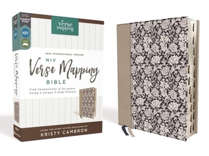 Niv, Verse Mapping Bible, Leathersoft, Navy Floral, Thumb Indexed, Comfort Print: Find Connections in Scripture Using a Unique 5-Step Process by The Zondervan Corporation