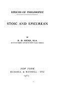 Stoic and Epicurean by Robert Drew Hicks