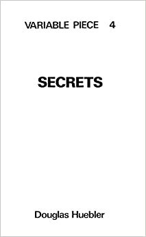 Douglas Huebler: Variable Piece 4: Secrets by Douglas Huebler