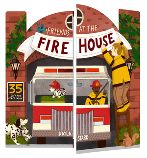 Friends at the Firehouse: Double Booked: 35 Lift-The-Flaps Inside! (Firefighter Board Books; Firetruck Books for Toddlers) by Kayla Stark