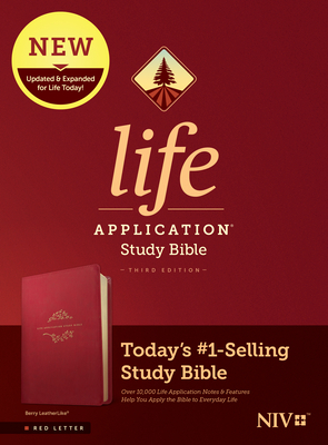 NIV Life Application Study Bible, Third Edition (Red Letter, Leatherlike, Berry) by 