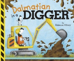 Dalmatian in a Digger by Rebecca Elliott