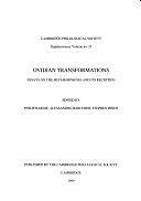 Ovidian Transformations: Essays on the Metamorphoses and Its Reception by Alessandro Barchiesi, Stephen Hinds, Philip R. Hardie