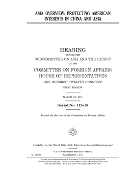 Asia overview by United Stat Congress, Committee on Foreign Affairs (house), United States House of Representatives