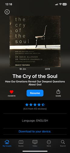 The Cry of the Soul: How Our Emotions Reveal Our Deepest Questions about God by Dan Allender, Tremper Longman III