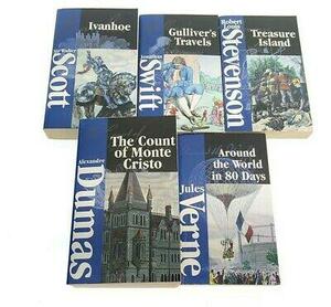Adventure Classics: Around the World in 80 Days; The Call of the Wild/White Fang; Gulliver's Travels; Ivanhoe; The Count of Monte Cristo; Treasure Island by Walter Scott, Jonathan Swift, Jack London, Alexandre Dumas, Robert Louis Stevenson, Jules Verne