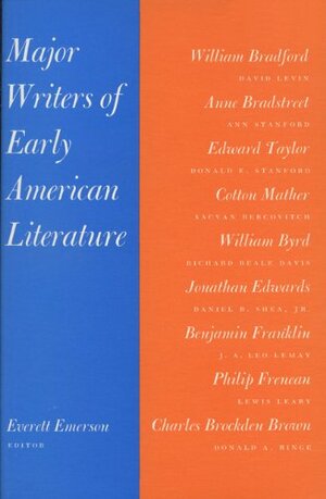 Major Writers of Early American Literature by Everett H. Emerson