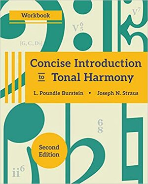 Concise Introduction to Tonal Harmony Workbook by L Poundie Burstein, Joseph N Straus