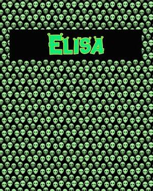 120 Page Handwriting Practice Book with Green Alien Cover Elisa: Primary Grades Handwriting Book by Sheldon Franks