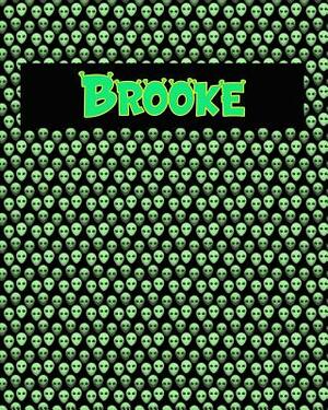 120 Page Handwriting Practice Book with Green Alien Cover Brooke: Primary Grades Handwriting Book by Sheldon Franks