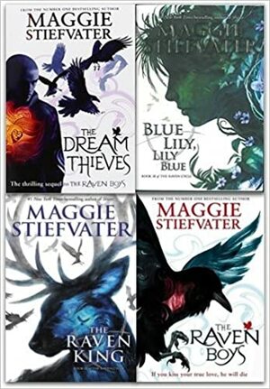 The Raven Boys, The Dream Thieves, Blue Lily Lily Blue, The Raven King by Maggie Stiefvater