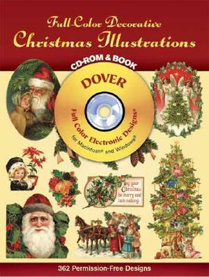 Full-Color Decorative Christmas Illustrations CD-ROM and Book by Dover Publications Inc