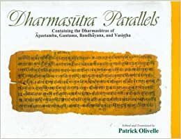 Dharmasutra Parallels by Patrick Olivelle