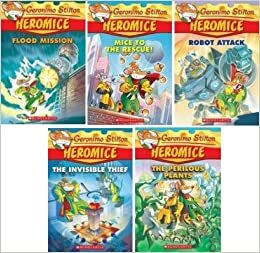 Geronimo Stilton Heromice #1–#5 Pack: Perilous Plants, Flood Mission, Invisible Thief, Robot Attack, Mice to the Rescue, by Geronimo Stilton