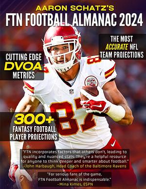 Aaron Schatz's FTN Football Almanac 2024 by Aaron Schatz, Bryan Knowles, Dan Pizzuta, Vincent Verhei, Mike Tanier, Robert Weintraub, Jeff Ratcliffe, Cale Clinton, Scott Spratt, Rivers McCown