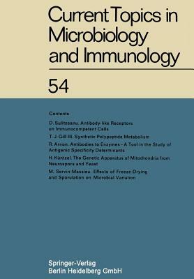 Current Topics in Microbiology and Immunology: Ergebnisse Der Mikrobiologie Und Immunitätsforschung by F. Cramer, W. Arber, W. Braun