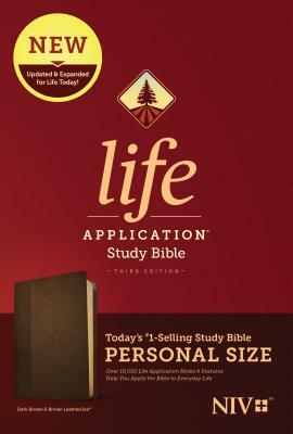 NIV Life Application Study Bible, Third Edition, Personal Size (Leatherlike, Dark Brown/Brown) by 