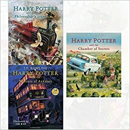 harry potter illustrated edition 3 books collection set by J.K. Rowling