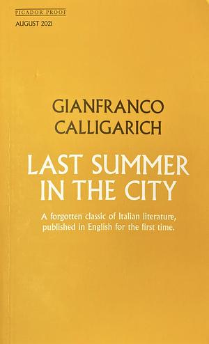 Last Summer in the City by Gianfranco Calligarich