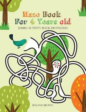 Maze Book For 4 Years old: Girls Activity Book 100 Puzzles by Roland Brown