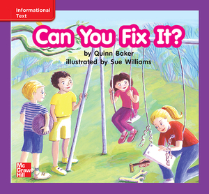 Reading Wonders Leveled Reader Can You Fix It?: Ell Unit 4 Week 3 Grade K by 