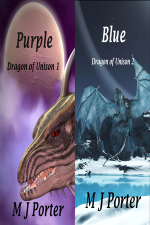 The Dragon of Unison Book 1 and 2 Combined - Purple and Blue by MJ Porter
