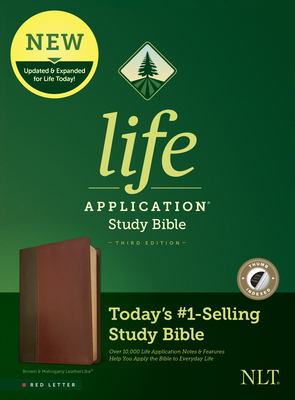 NLT Life Application Study Bible, Third Edition (Red Letter, Leatherlike, Brown/Tan, Indexed) by 