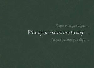 Douglas Gordon: What You Want Me to Say...I'm Already Dead by Douglas Gordon