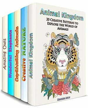 Animals for Stress-Relief Box Set (5 in 1): 180 Animal, Butterfly, Owls and Other Bird Designs to Meditate and Boost Your Imagination (Meditation & Relaxation) by Jane Stack, Melinda Collins, Johanna Brody, Heather Bells
