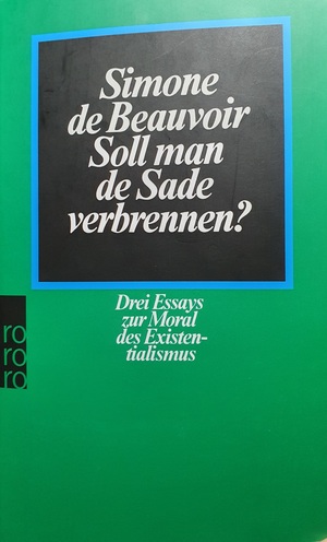 Soll man de Sade verbrennen? by Simone de Beauvoir