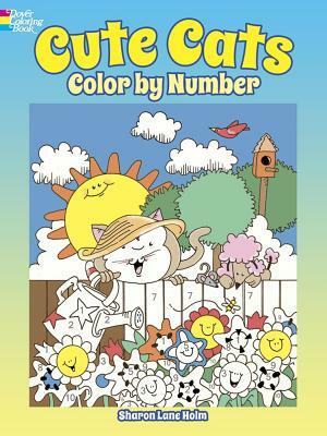 Cute Cats Color by Number by Sharon Lane Holm