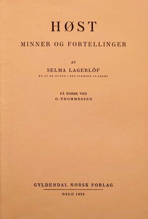 Høst by Selma Lagerlöf