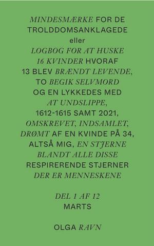 A Memorial for Those Accused of Witchcraft, Or, A Logbook to Remember 16 Women of Whom 13 Were Burned Alive, Two Committed Suicide, and One Managed to Escape, 1612-1615 and 2021, Rewritten, Gathered, Dreamed by a Woman, Age 34, That's to Say Me, a Star Among All These Respiring Stars We Call People by Olga Ravn