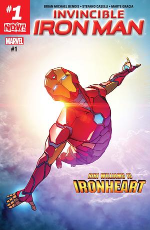 Invincible Iron Man #1  by Brian Bendis, Stephano Caselli, Marte Gracia