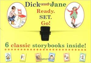 Dick and Jane Ready Set Go With Books Are Packed in a Lunchbox with Handle by William S. Gray