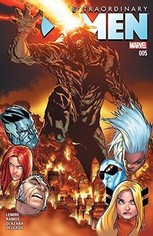 Extraordinary X-Men #5 by Edgar Delgado, Jeff Lemire, Humberto Ramos, Victor Olazaba