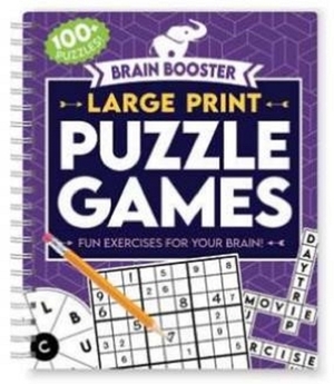 Brain Booster Large Print Puzzle Games by Kidsbooks